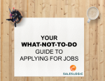 Sales Recruiter Insight Series; The ‘what-not-to-do guide’ to applying for jobs