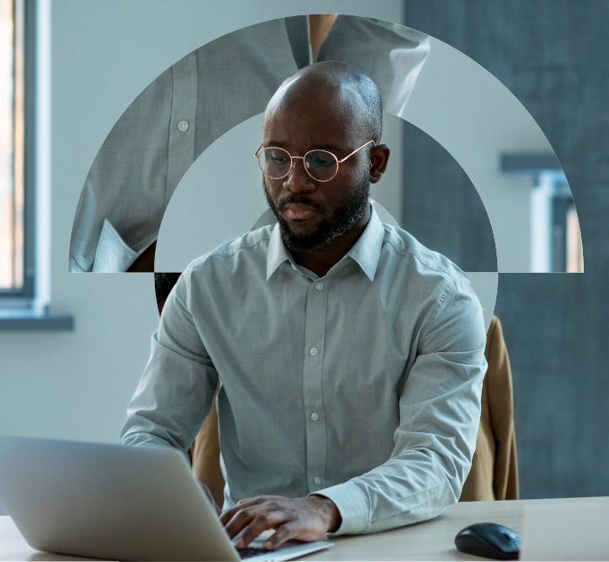 Man using a laptop